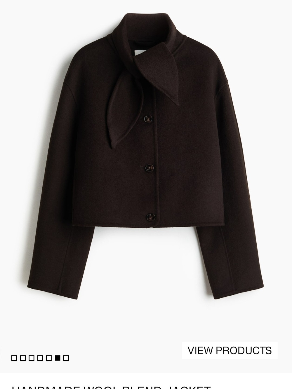 H&M Premium Selection Handmade Wool-Blend Jacket size S